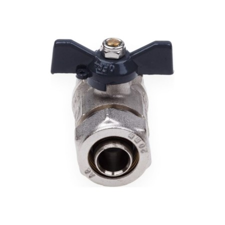 Ballic Aqualink, Pn 10, 1/2 "x 20 mm, internal thread/ts, butterfly, nickel.