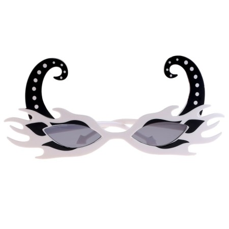 Carnival glasses "horns", white color-1