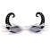 Carnival glasses "horns", white color