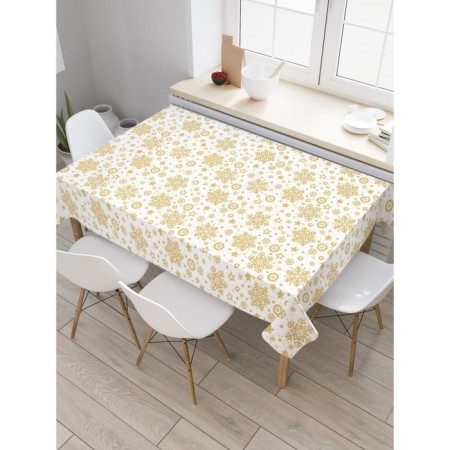 Goldenflake table, rectangular, oxford, size 120x145 cm on the table