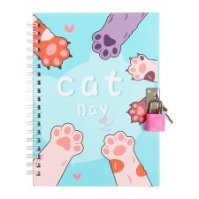 Gift notebook, 45 sheets, line, on the castle, on the crest, paws (17.8x13cm)