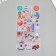 Plastic sticker soft "space" mix 24.8x10.5 cm