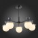 Ceiling EVOLUCE lamp. Sle220202-05. Genova. 5x5 watts, G9, 4000k, 67x67x46 cm, black color, gray