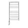 Domoterm electric heated towel rail "Medea" P10, 500x1000 mm, with a shelf, left, chrome