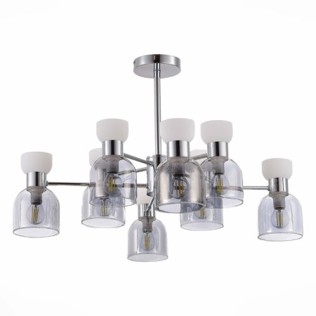 Ceiling EVOLUCE lamp. Sle1045-102-08. Vento. 8x40 watts, E14, 71x71x44 cm, chromium color-3