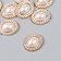 Decor for creativity plastic, rhinestones "Pearl oval" set of 10 pcs 2x2.3 cm