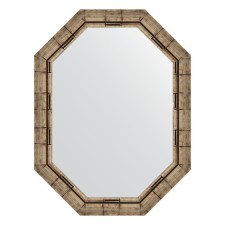 Mirror in the baguette frame, silver bamboo 73 mm 63x83 cm