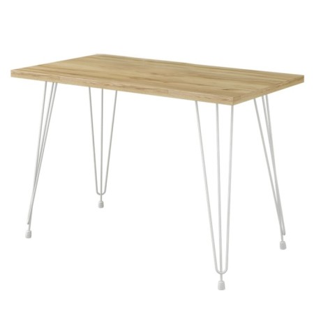 Dining table loverpool 110x60x75 cm, oak craf gold, white-5