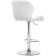 Baric stool Trio metal/eco -leather, chrome/white 48x52x86 cm