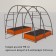 Glocked bed, 195 × 100 × 15 cm, orange, Greengo