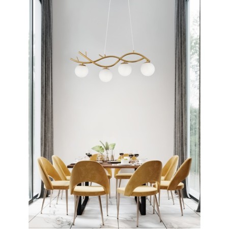 Suspended lamp Freya Fr8014PL-04BS Rosella, 820x130x1300 mm, E27, 4x60W, brass color-3