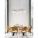 Suspended lamp Freya Fr8014PL-04BS Rosella, 820x130x1300 mm, E27, 4x60W, brass color