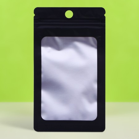 SIP-LOK package with a window, with Euroslot, black, 8 x 12 cm-2