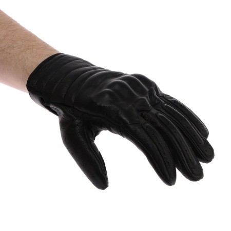 Motorcycle gloves with protective inserts, leather, size m-2