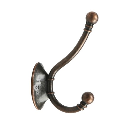 Hook furniture tundra TKD021, two -rod, copper, 50 pcs