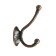 Hook furniture tundra TKD021, two -rod, copper, 50 pcs