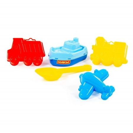 Set for playing in sand No. 380: Ship "Wave", scoop, 3 molds, color mix