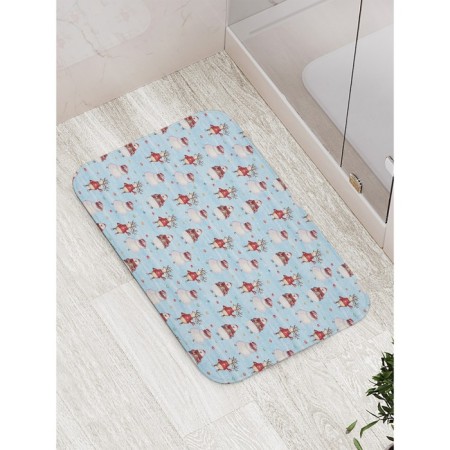 Bathroom mat “Once in the forest”, anti -slip, size 52x77 cm