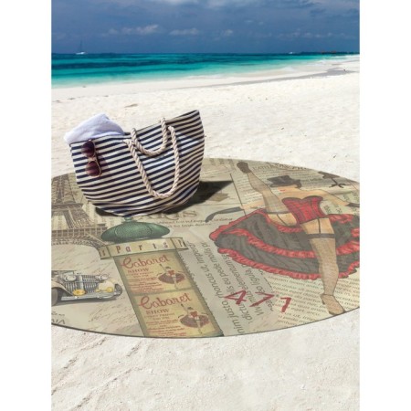 Pareo and beach rug "Kabare Paris", d = 150 cm-1