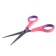 Chancellery scissors "Tropic", 13.5 cm, plastic handles, blister, hull mix