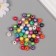 Beads for creativity wood "metallic" set 50 pcs 1x1x1 cm