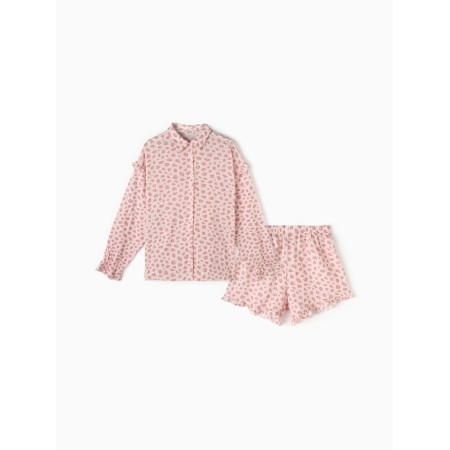 Female set (shirt, shorts) KAFTAN "Muslin: Pink Leopard" p. 40-42-4