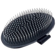 Delight brush rubber, on hand, metal teeth with a drop, black