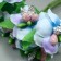 Flowers for decorating "Iris" Blue 1 bouquet = 6 colors 9 cm