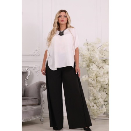 Female blouse, size 48, white color-18