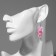 Earrings Assorted "Joy" bears, pink color in silver