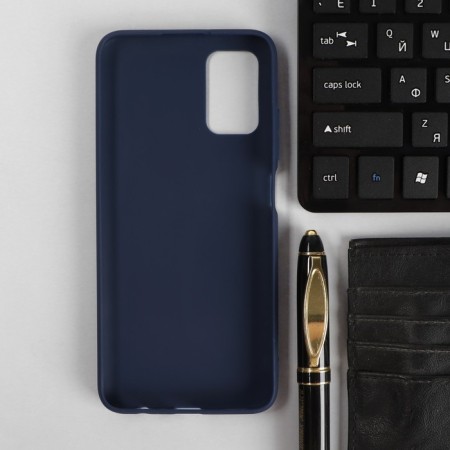 Pero cover for Samsung A03S, silicone, blue-1