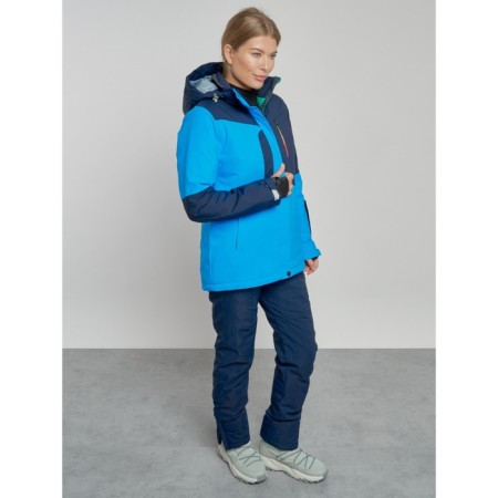 Ski costume female winter, size 46, blue color-6