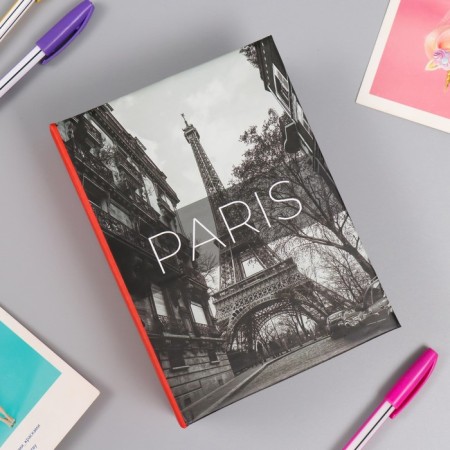 Photo album in 100 photos 10x15 cm, plastic. Sheets "Travel Traces" Paris