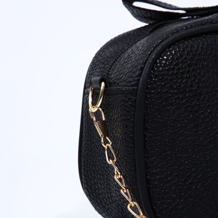 Bag Cross-Bodi with a zipper, black color-4