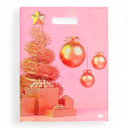 Pink chic package, polyethylene with a cut pen, 40x31 cm, 60 μm