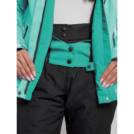 Ski costume female winter, size 48, turquoise color-9