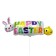 Foil ball 50 "Happy Easter"