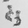 Bale with a suspension metal for creativity "Month" silver 3.4 cm