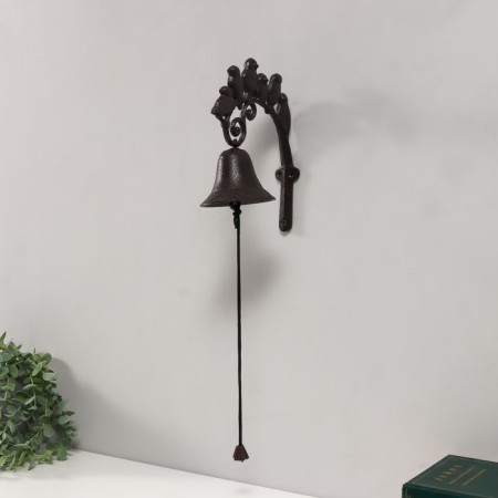 Bell souvenir cast iron "six birds" 21x10x18 cm-1