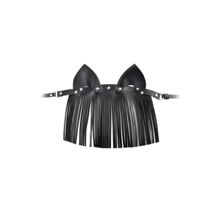 Mask "Cat with fringe", skin, black-1