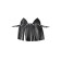Mask "Cat with fringe", skin, black