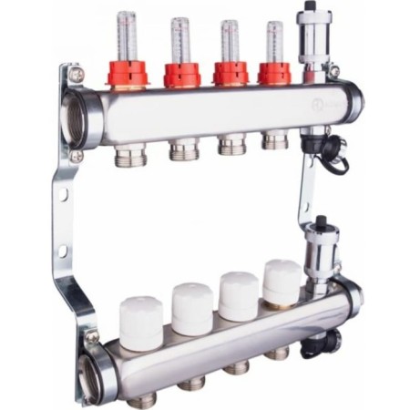 Aqualink Collector Group, 1 "X3/4", 2 outputs, with consumables, stainless steel-2