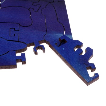 Figure puzzle "Retro blue car", 100 parts, 28 × 16.5 cm-2