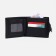 Male purse on a magnet, department for bills, for coins, for cards, black color
