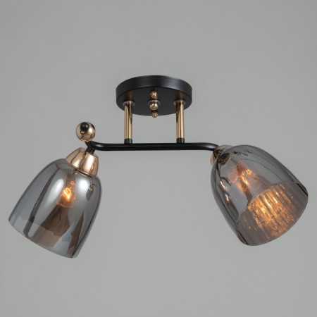 Nina chandelier 2x60W E27 Black/gold 50x27x22cm-1