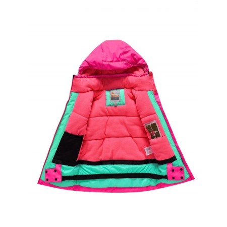 Ski costume for a girl, height 128 cm, pink color-3