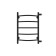 Water towel "Sanprise" Classic P5, 500x600 mm, side connector, black matte
