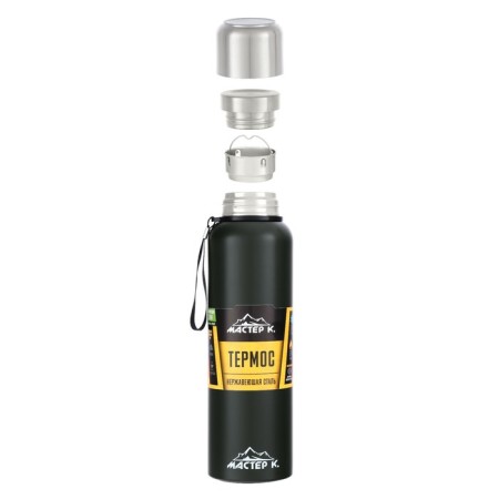 Thermos, 1.5 l, the journey "Master K.", with a circle, retains heat 24 hours, with sieve-1