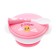 A set of children's dishes "Our Sun", 3 objects: a plate on a suction cup, cover, spoon, pink color