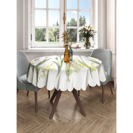Tablecloth “Flowers of Spring”, round, Saten, d = 150 cm-2